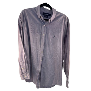 POLO‎ GOLF RALPH LAUREN PURPLE PLAID BUTTON DOWN SHIRT SIZE L